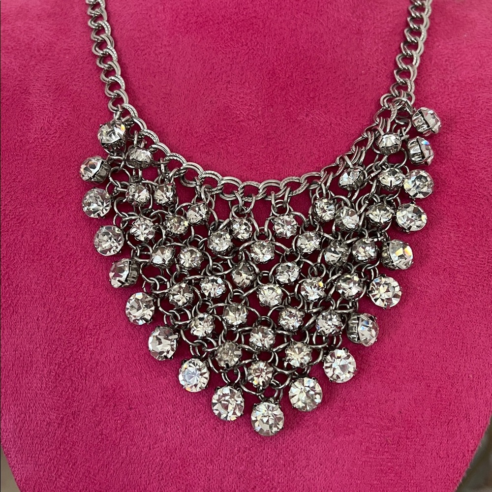 🌈3/$20 Dazzling Silver Crystal Necklace